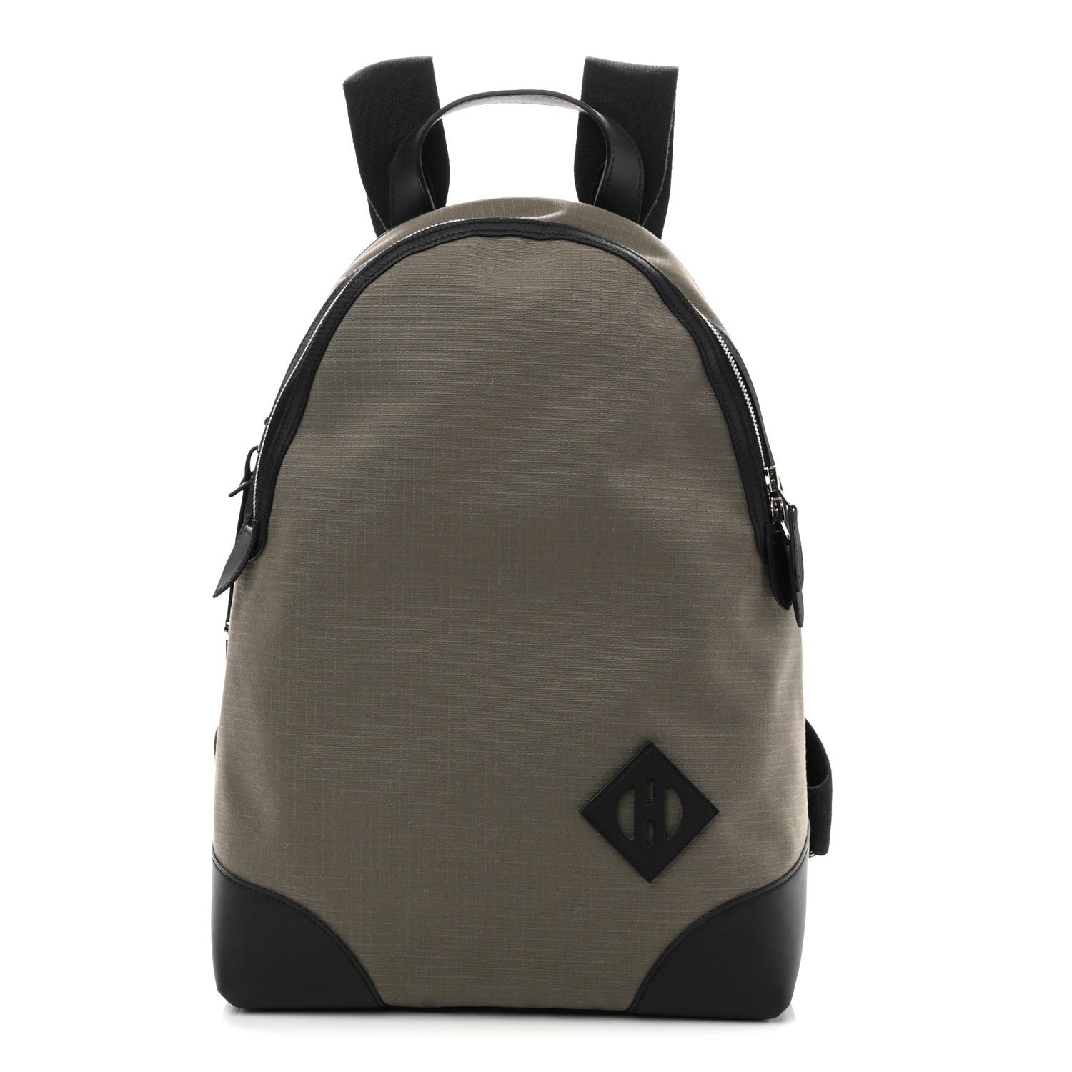 Hermes Bivoac Canvas Swift Allback Backpack Kaki Black
