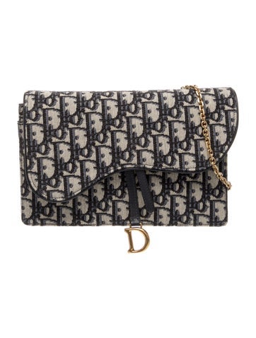 Dior Oblique Jacquard Wallet on Chain