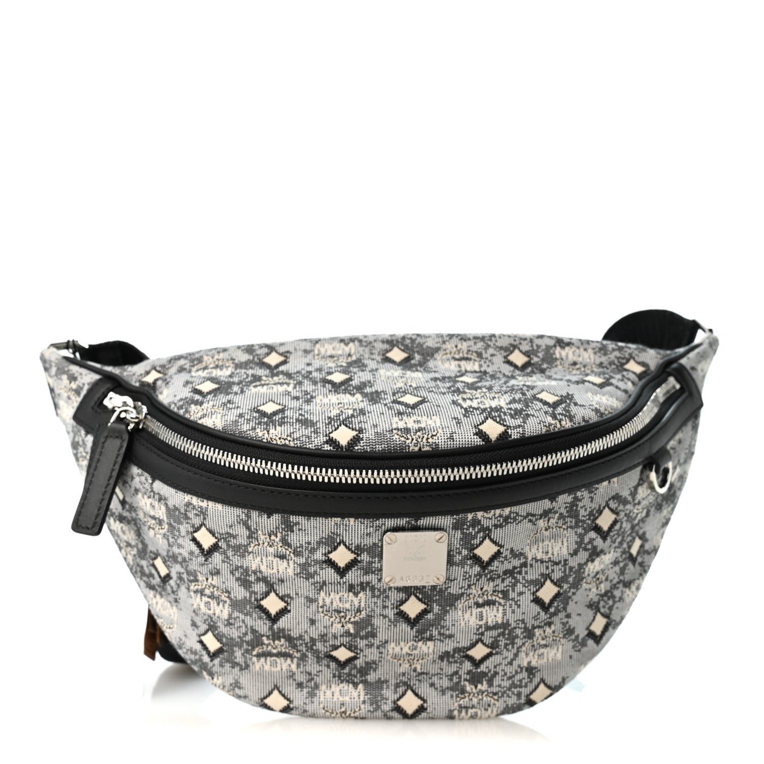 MCM MCM Jacquard Medium Fursten Belt Bag Grey