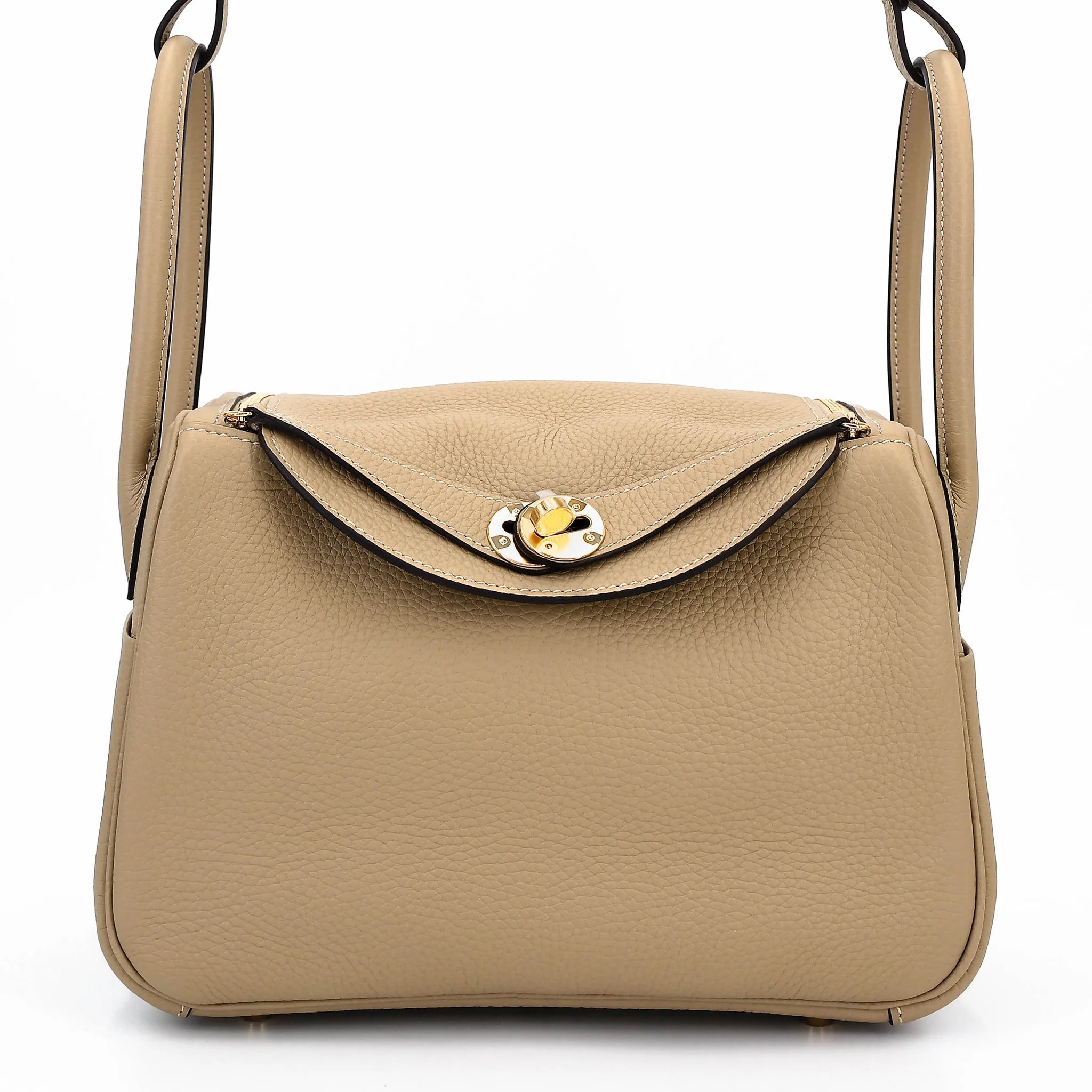 Brand New ( Rank N ) HERMÈS Lindy 26 Trench (S2) Clemence Gold hardware K (2025)