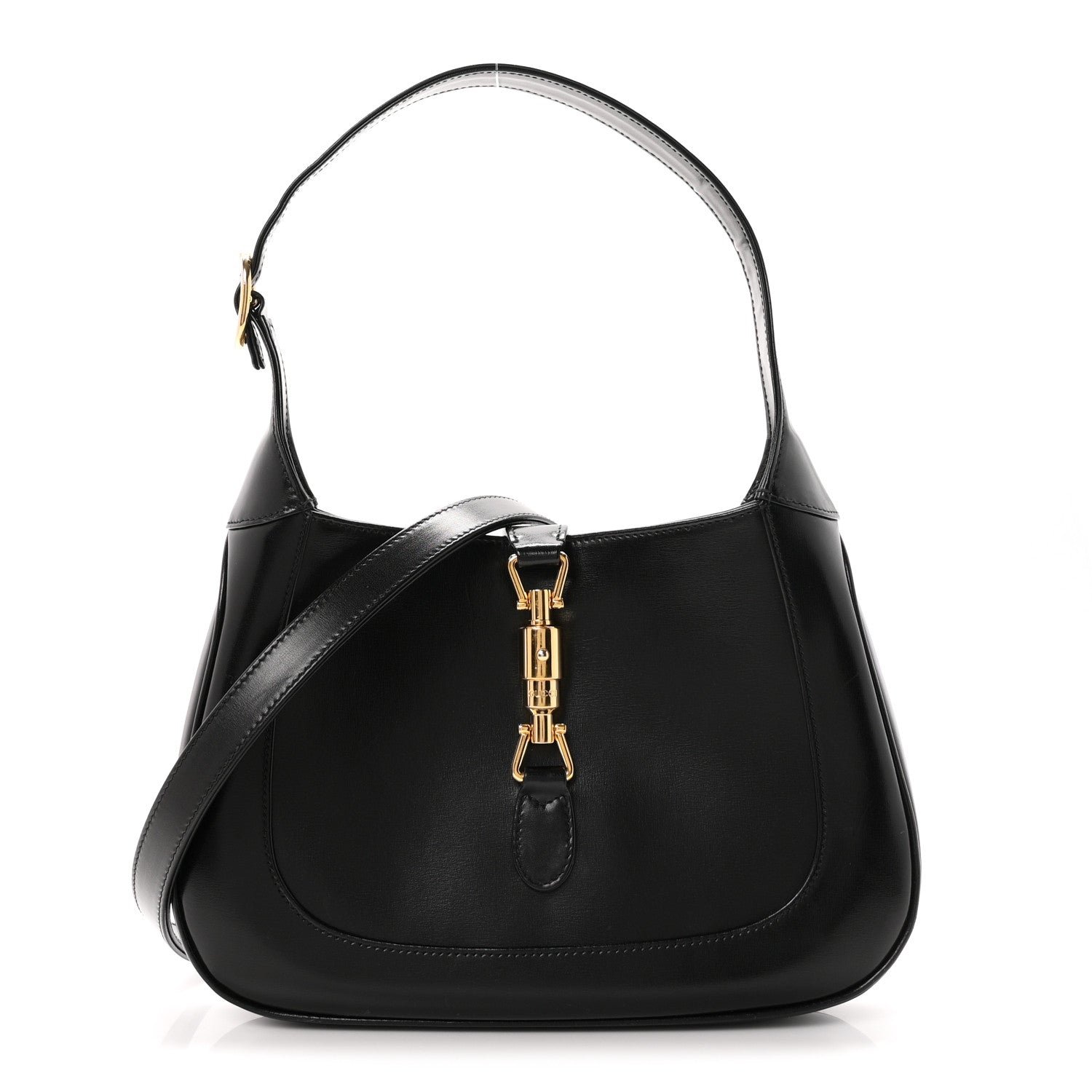 Gucci Boarded Dyana Lux Calfskin Small Jackie 1961 Hobo Black
