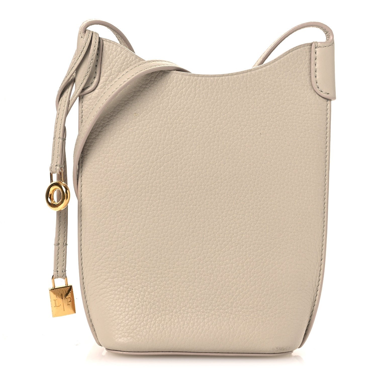 Loro Piana Loro Piana Grained Calfskin Bale Phone Case Light Travertine