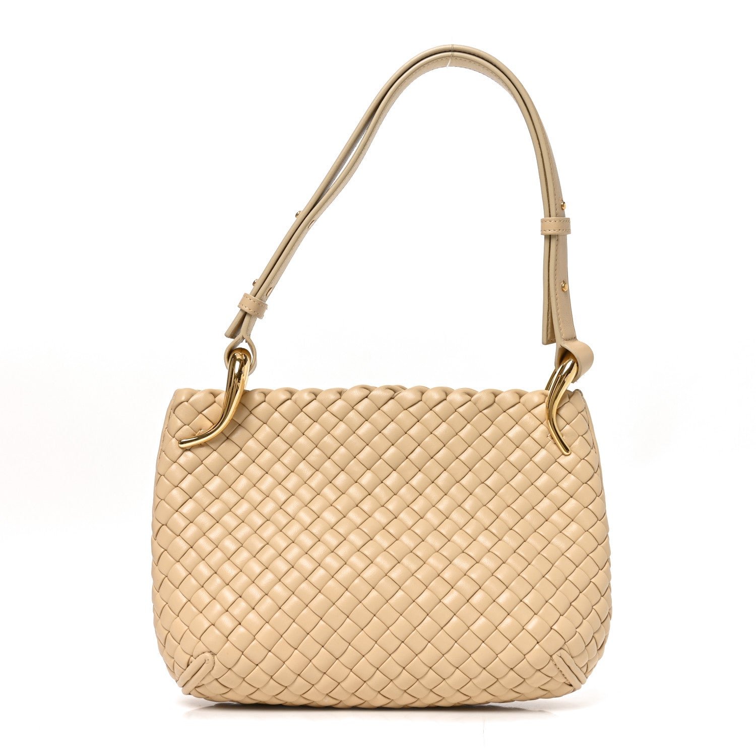 Bottega Veneta Nappa Intrecciato Small Clicker Shoulder Bag Porridge