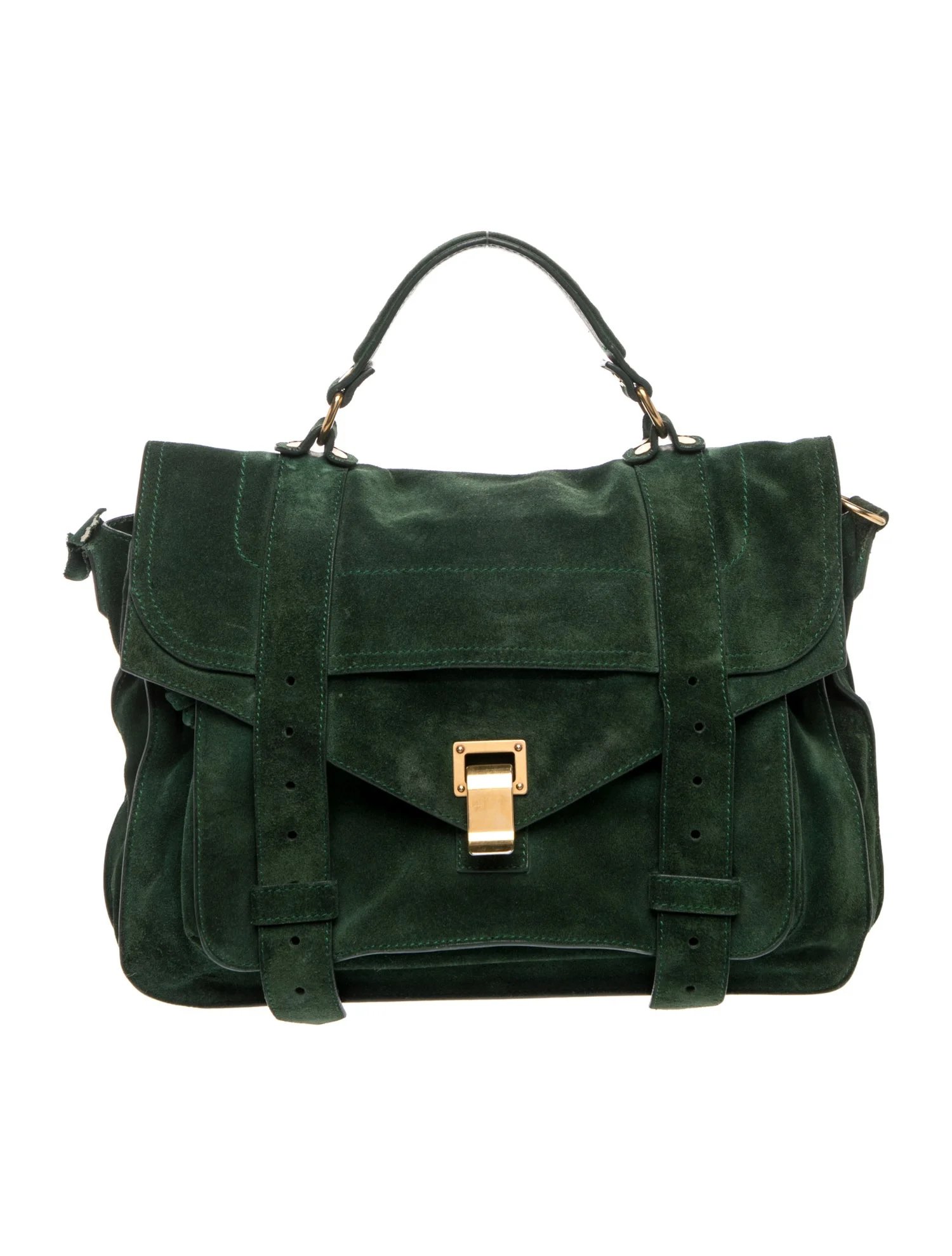 Suede Top Handle Bag