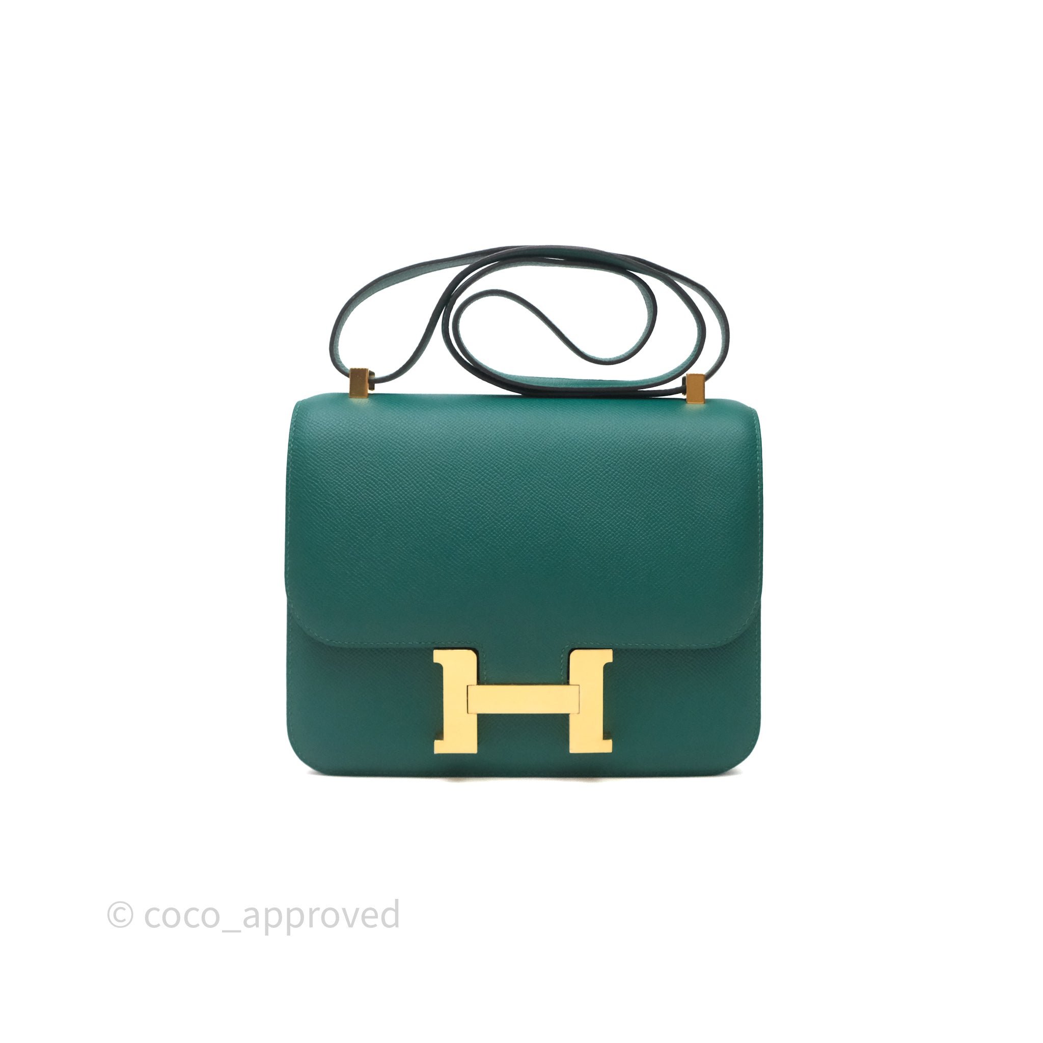 Hermes Hermès Constance 24 Malachite Z6 Epsom Gold Hardware