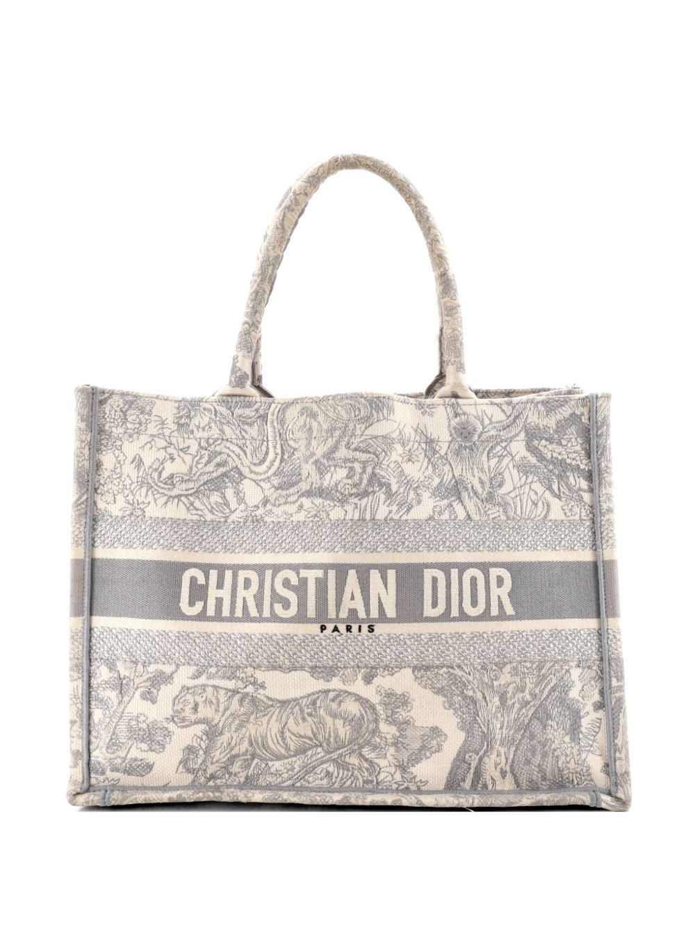 Book Embroidered Canvas Medium tote bag
