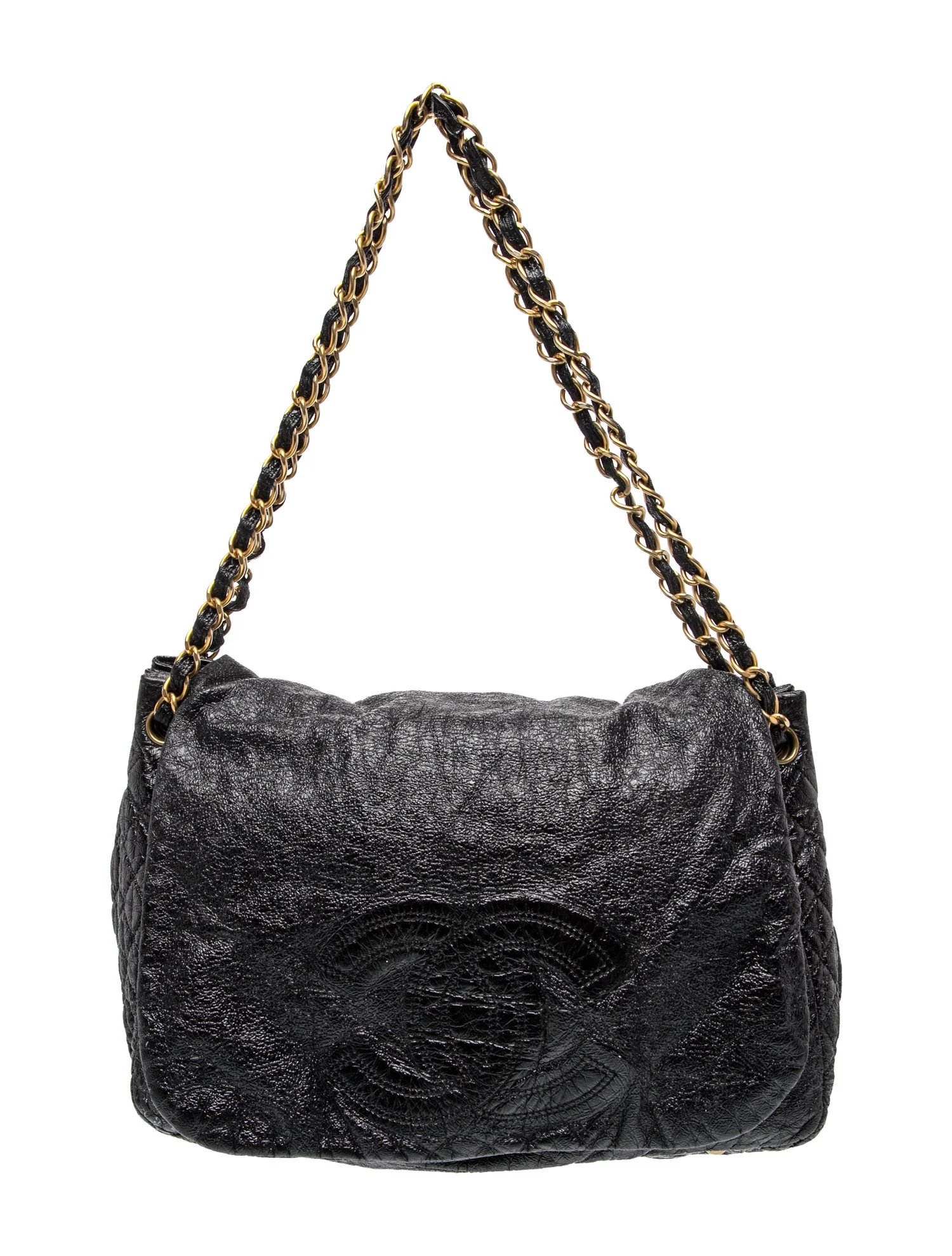 Rock & Chain Accordion Flap Bag