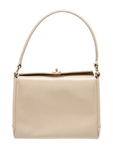 Leather Turnlock Shoulder Bag Vintage