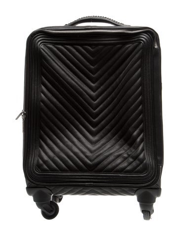 Chevron Caviar Coco Case Trolley