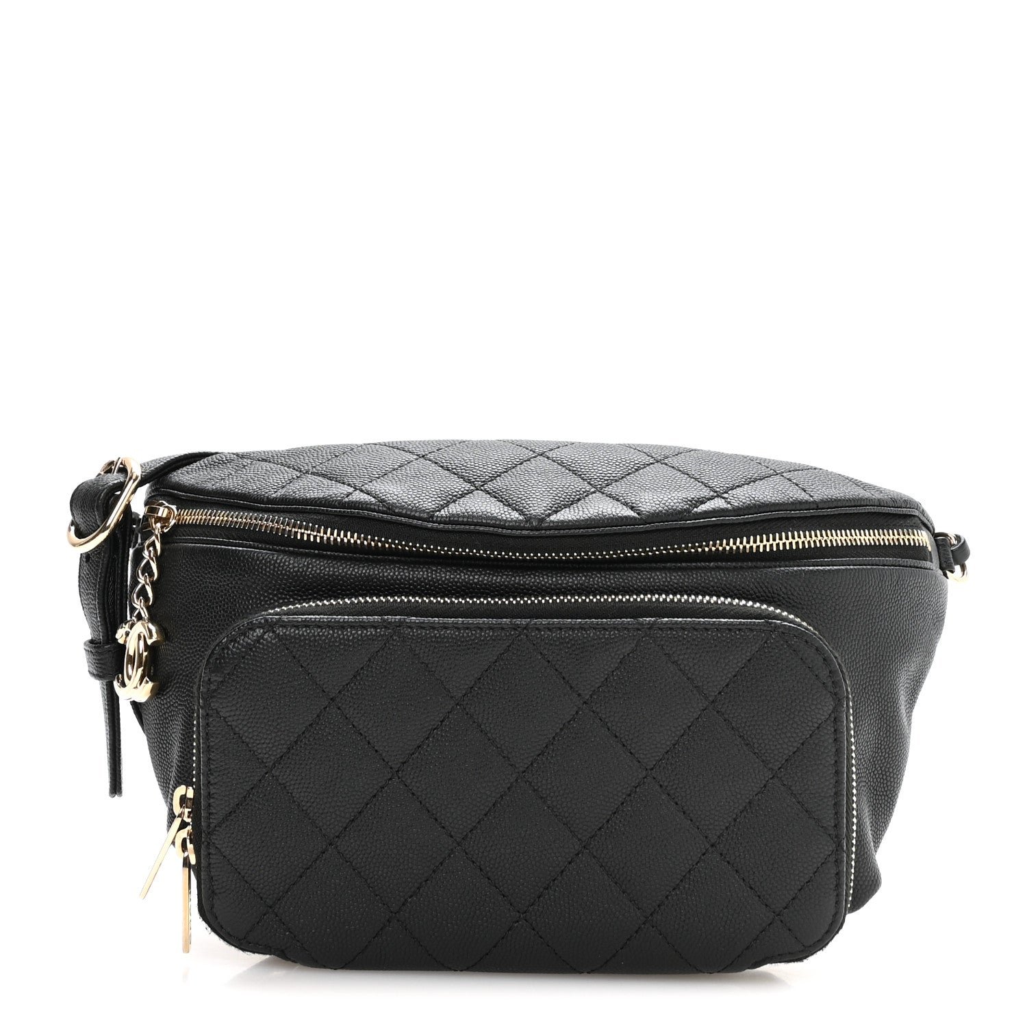 Chanel Caviar Quilted Business Affinity Waist Belt Bag Black
