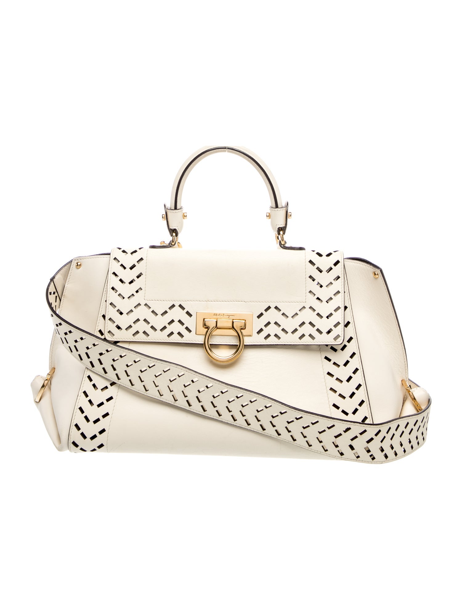 Ferragamo Leather Top Handle Bag