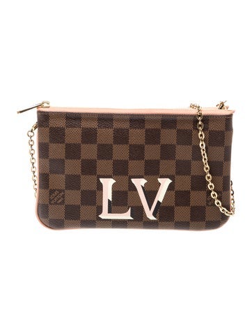 Damier Ebene Double Zip Pochette