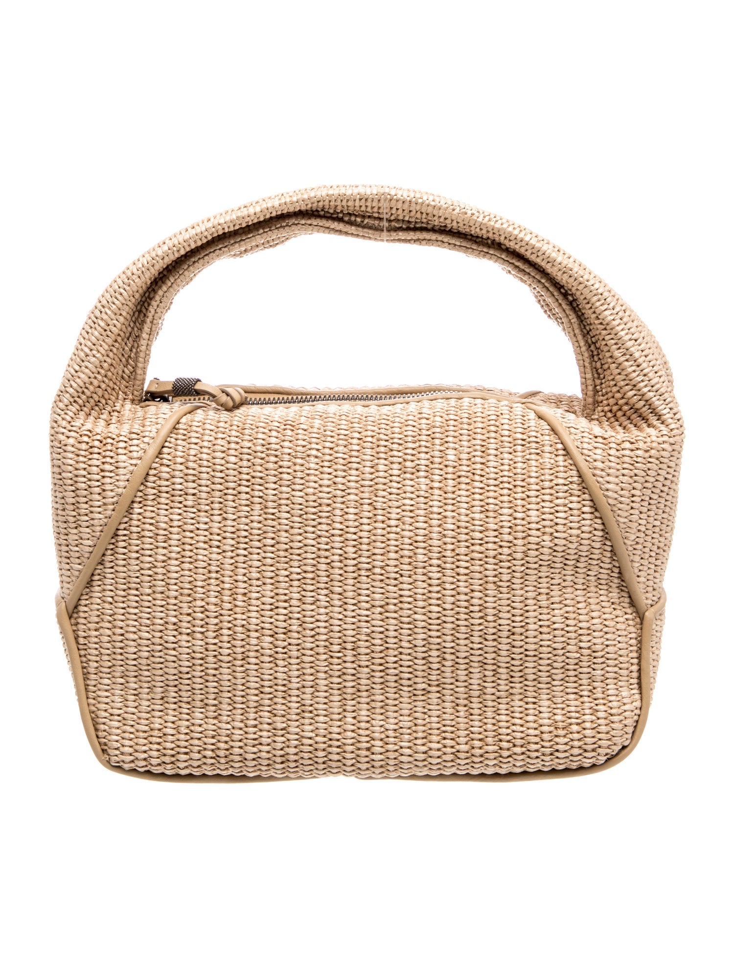 Brunello Cucinelli Raffia Top Handle Bag