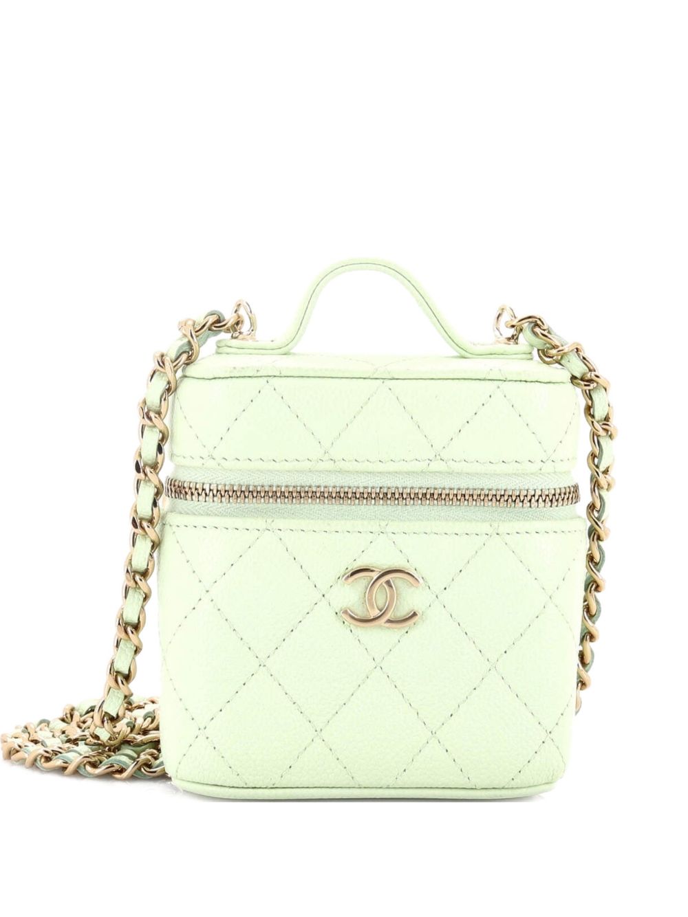 Handle with Care Vanity Case with Chain Quilted Caviar crossbody bag