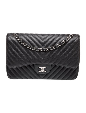 Classic Chevron Jumbo Double Flap Bag