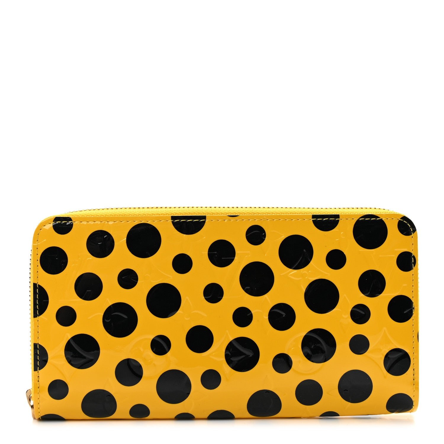 Louis Vuitton Empreinte Monogram Giant Zippy Polka Dot Wallet Yellow Black