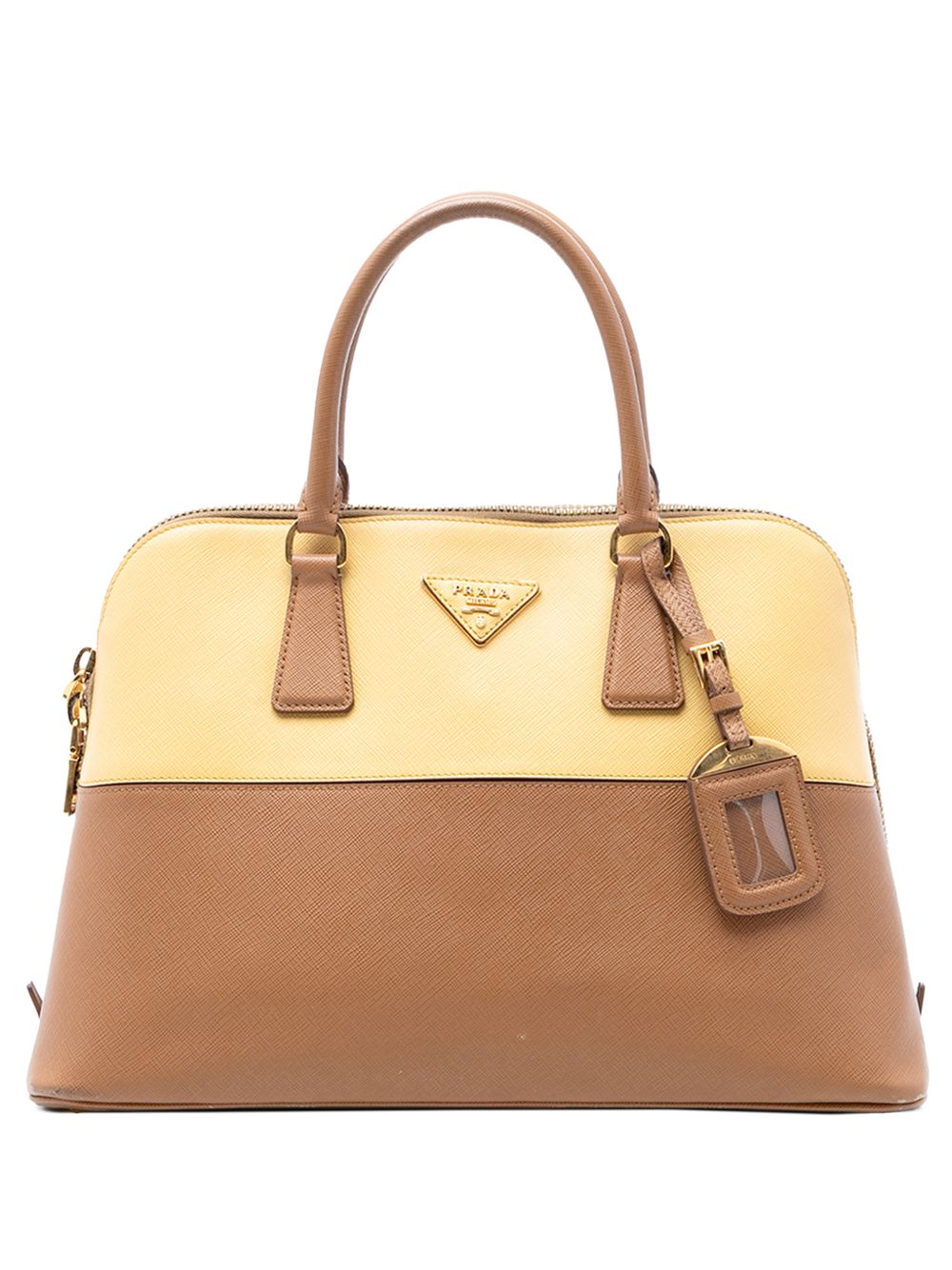 2010-2026 Medium Bicolor Saffiano Lux Promenade satchel