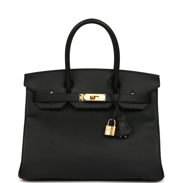 Hermes Hermes Birkin 30 Black Epsom Gold Hardware