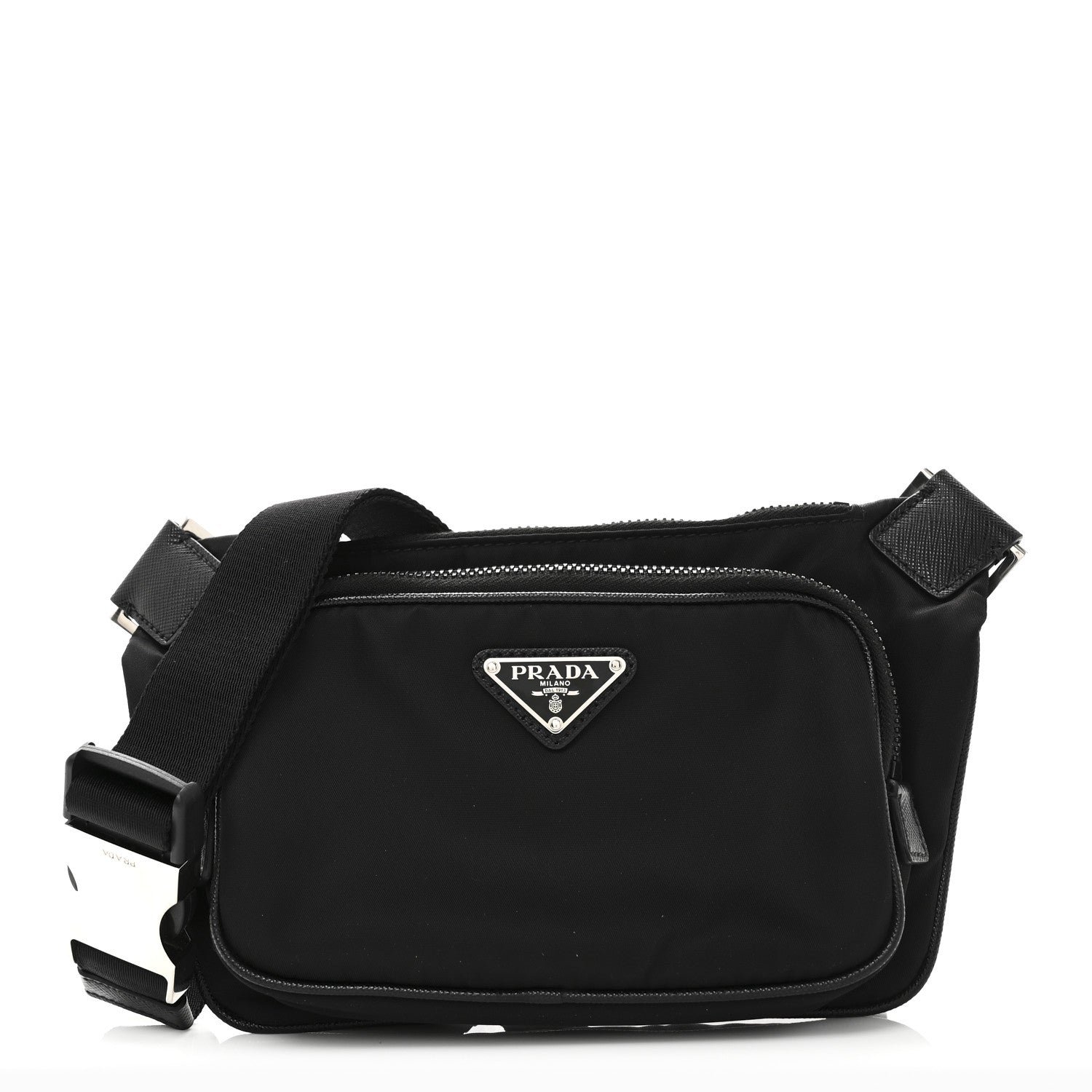 Prada Prada Re-Nylon Saffiano Belt Bag Black