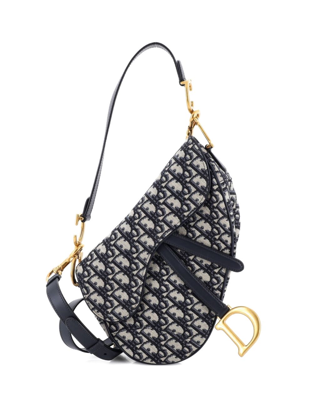 Saddle Handbag with Strap Oblique Canvas Medium shoulder bag