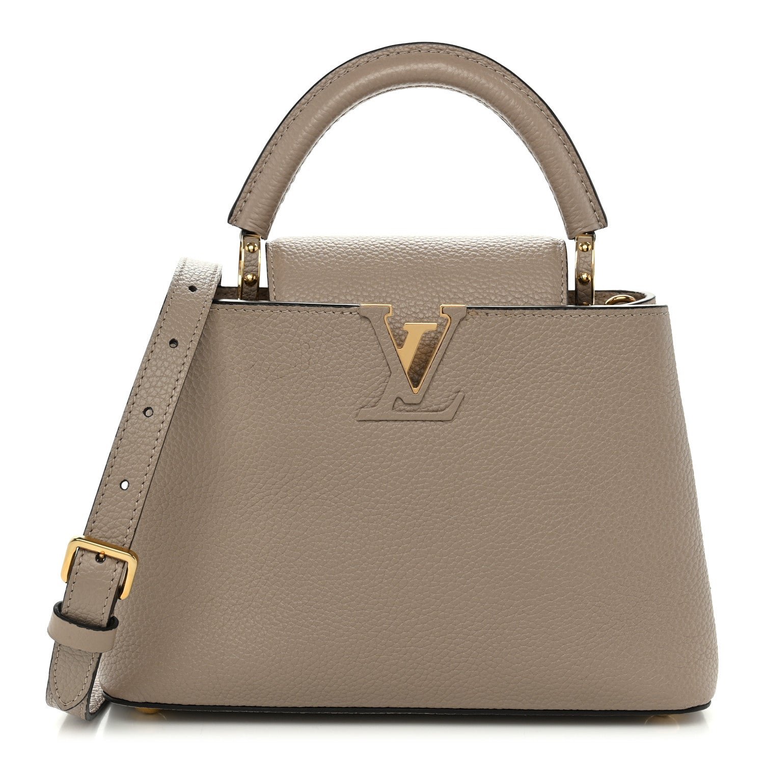 Louis Vuitton Taurillon Capucines BB Galet