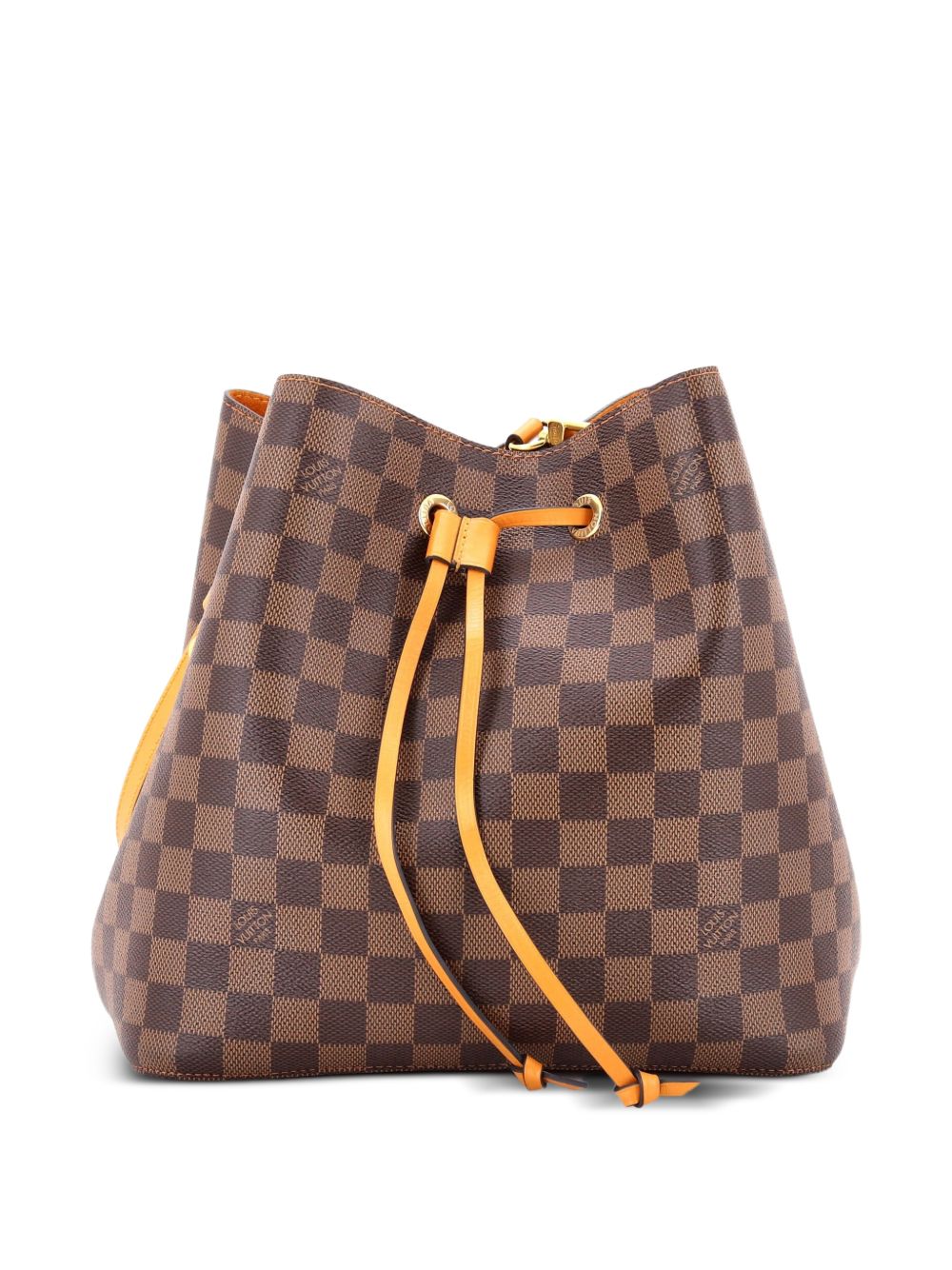 NeoNoe Handbag Damier with Leather MM bucket bag