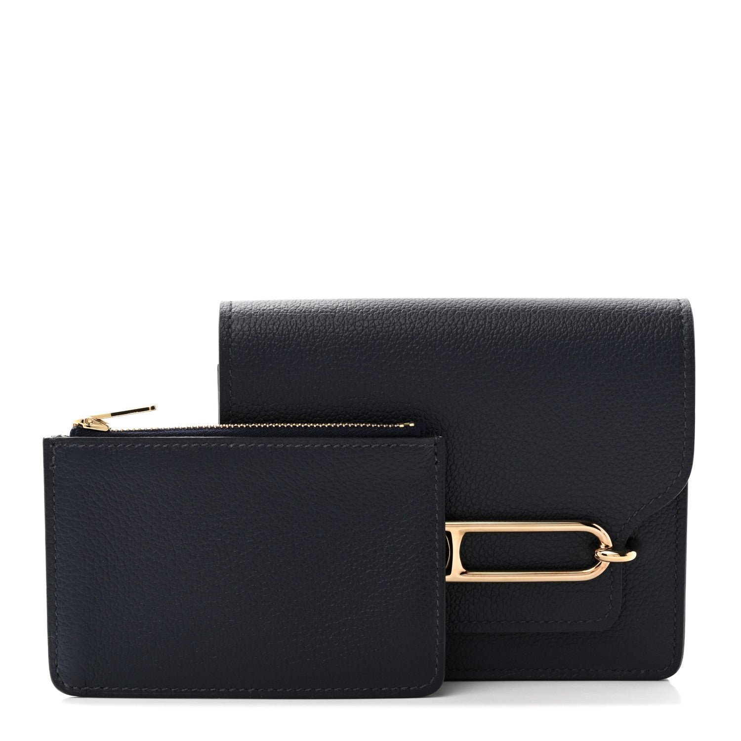 Hermes Evercolor Roulis Slim Wallet Bleu Nuit