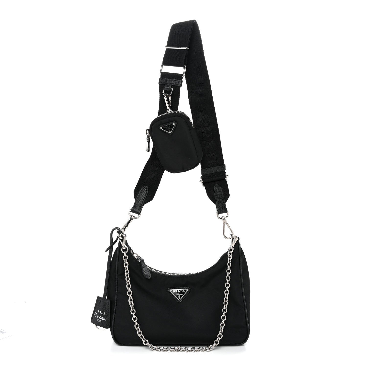 Prada Nylon Re-Edition 2005 Shoulder Bag Black