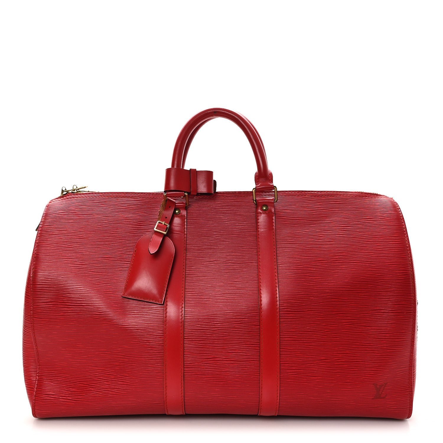 Louis Vuitton Louis Vuitton Epi Keepall 45 Castillan Red