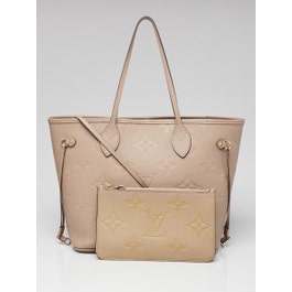 Louis Vuitton Louis Vuitton Tourterelle Monogram Giant Empreinte Leather Neverfull MM NM Bag