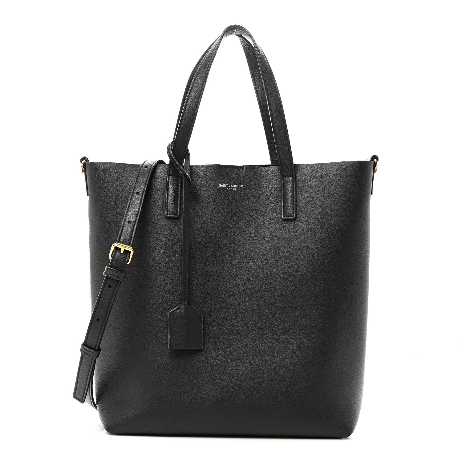 Saint Laurent Calfskin Toy Shopping Tote Black