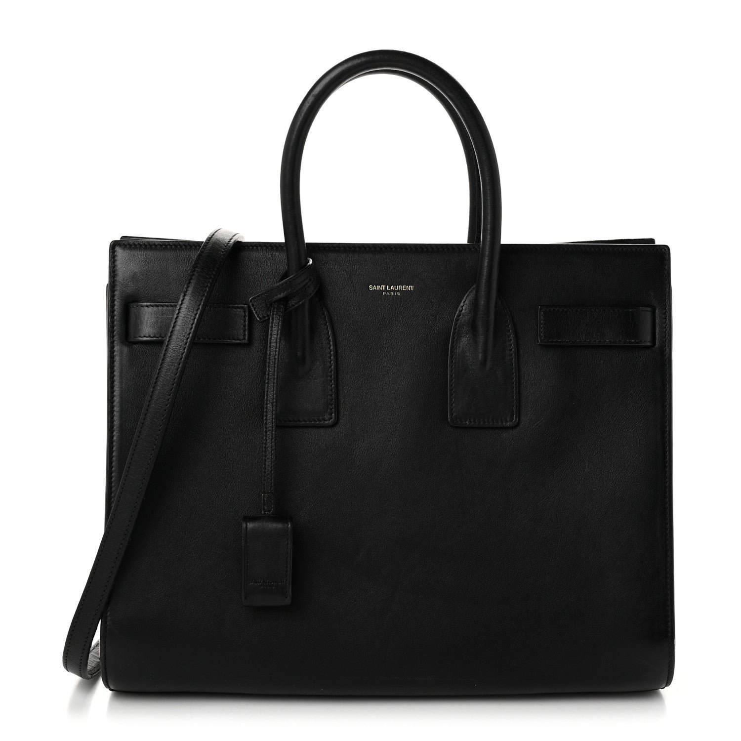 Saint Laurent Calfskin Small Sac De Jour Black