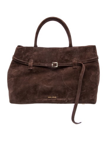 Suede Top Handle Bag