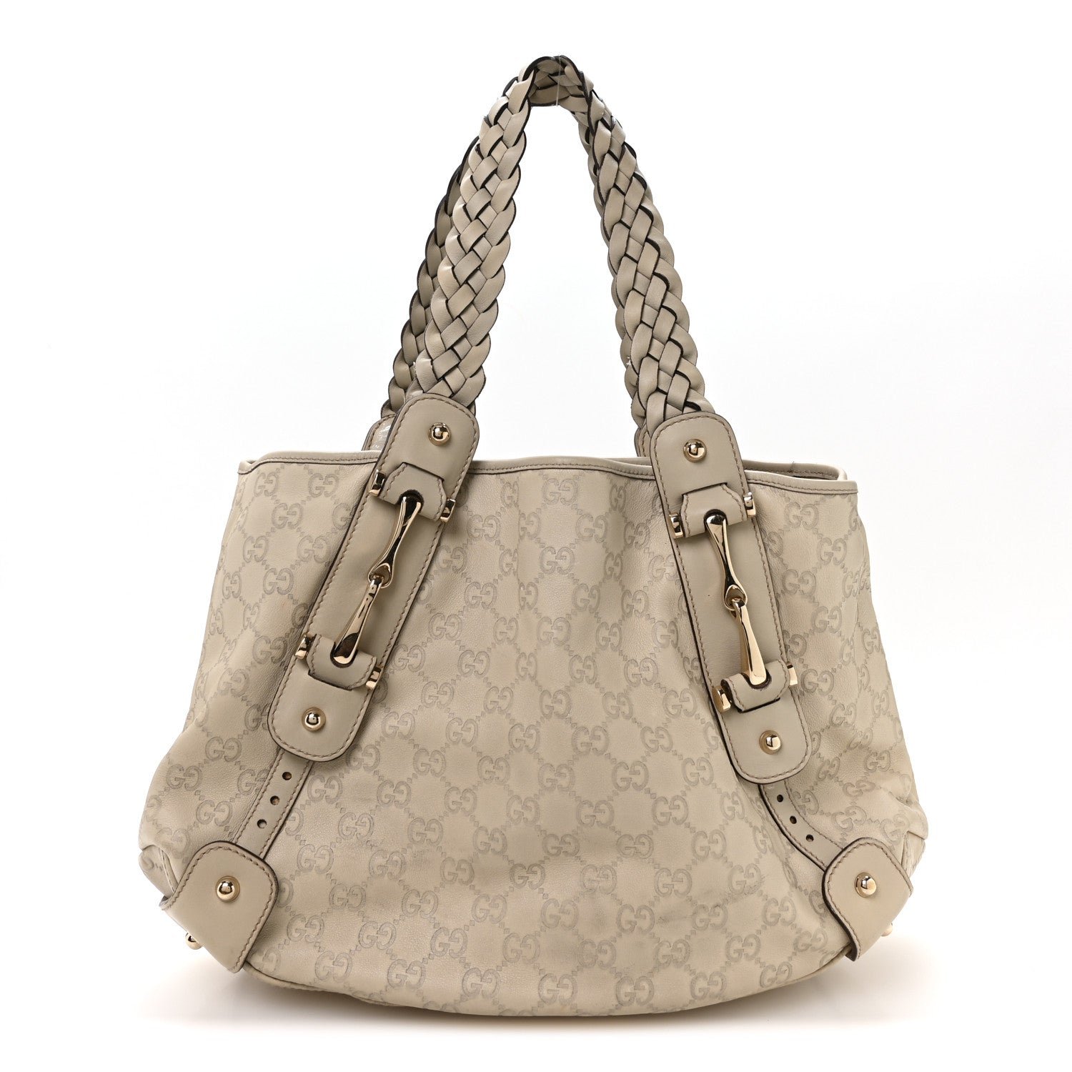 Gucci Guccissima Small Pelham Shoulder Bag Off White