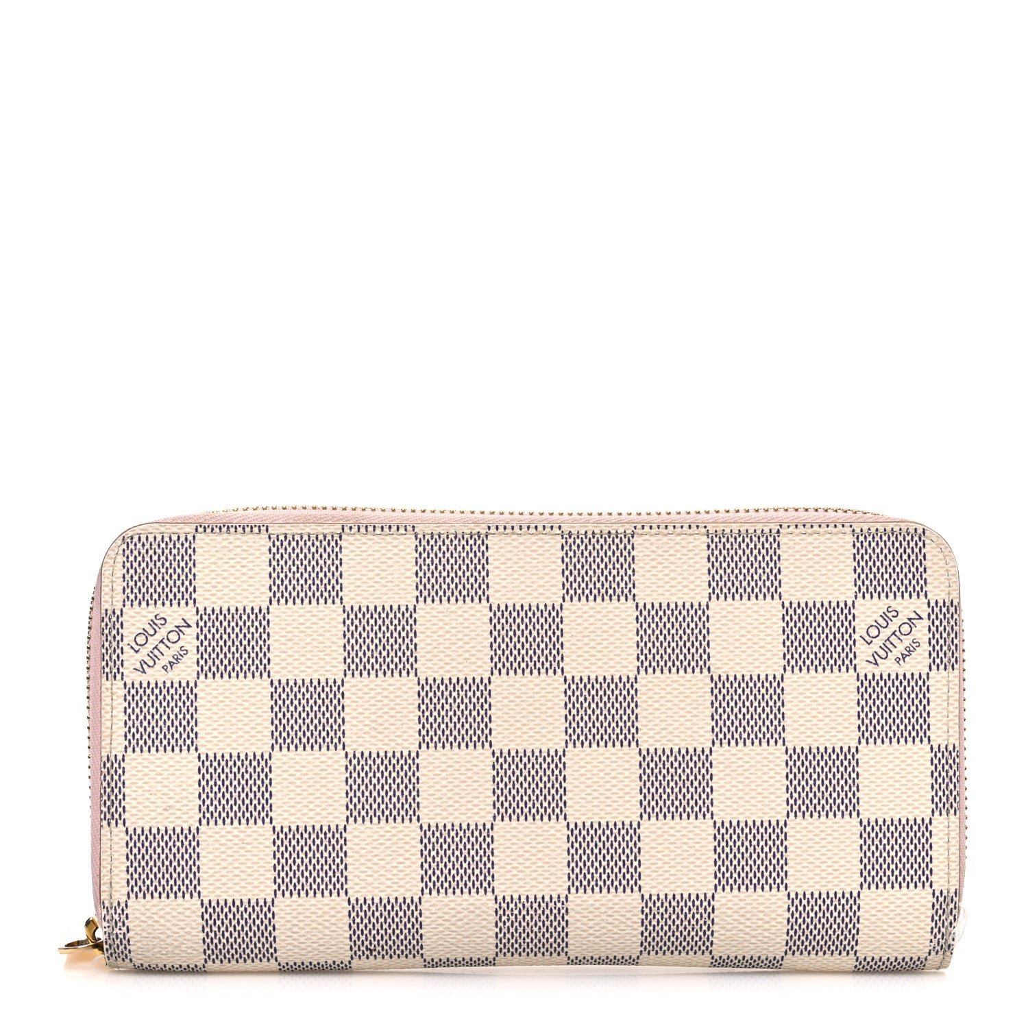Louis Vuitton Damier Azur Zippy Wallet Rose Ballerine