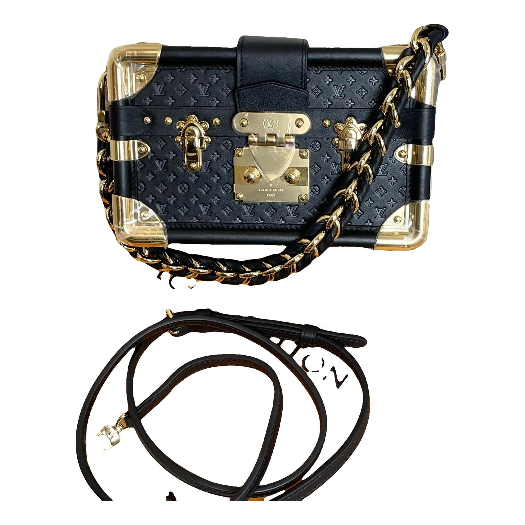 Petite Malle leather crossbody bag