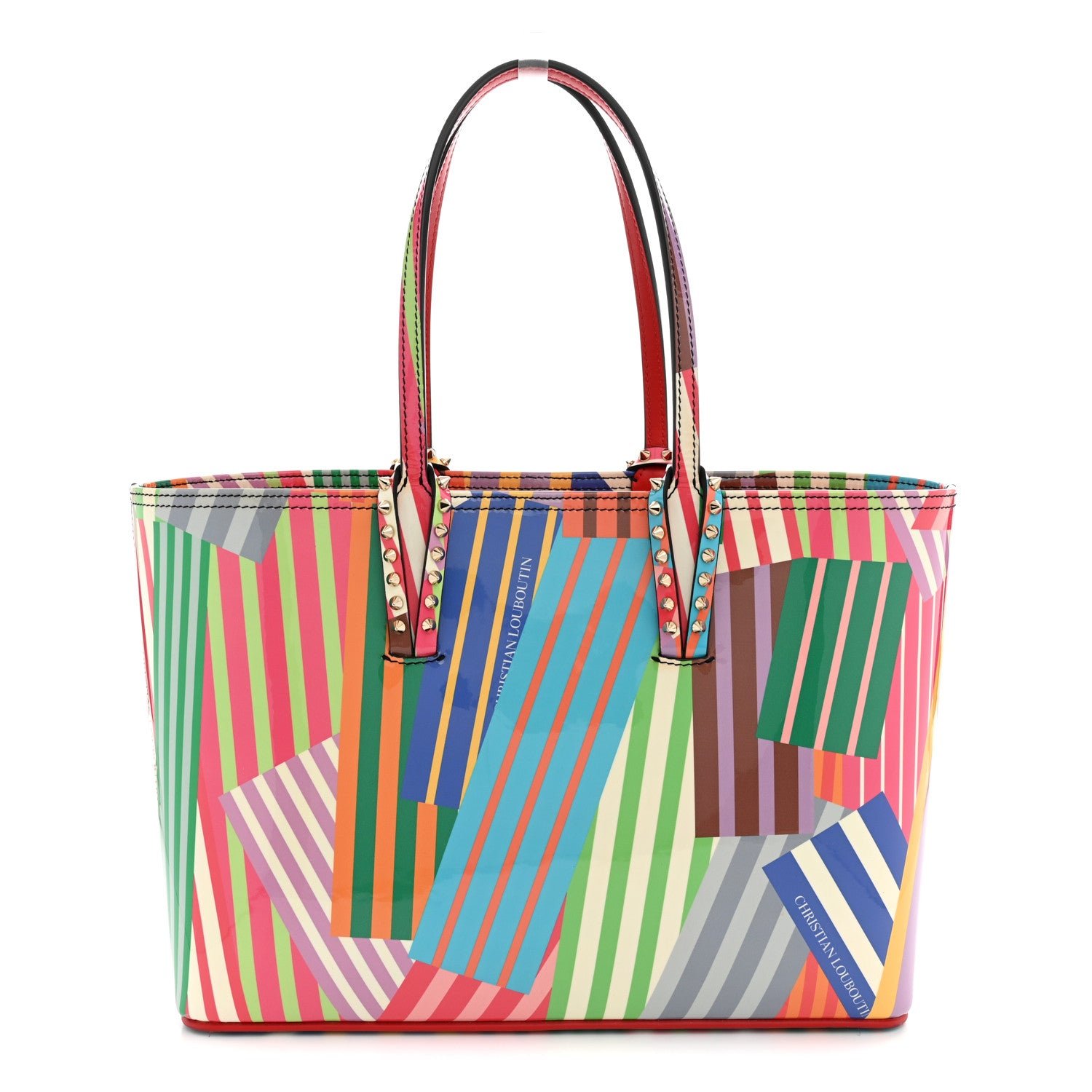 Christian Louboutin Patent Calfskin Small Cabata Tote Multicolor