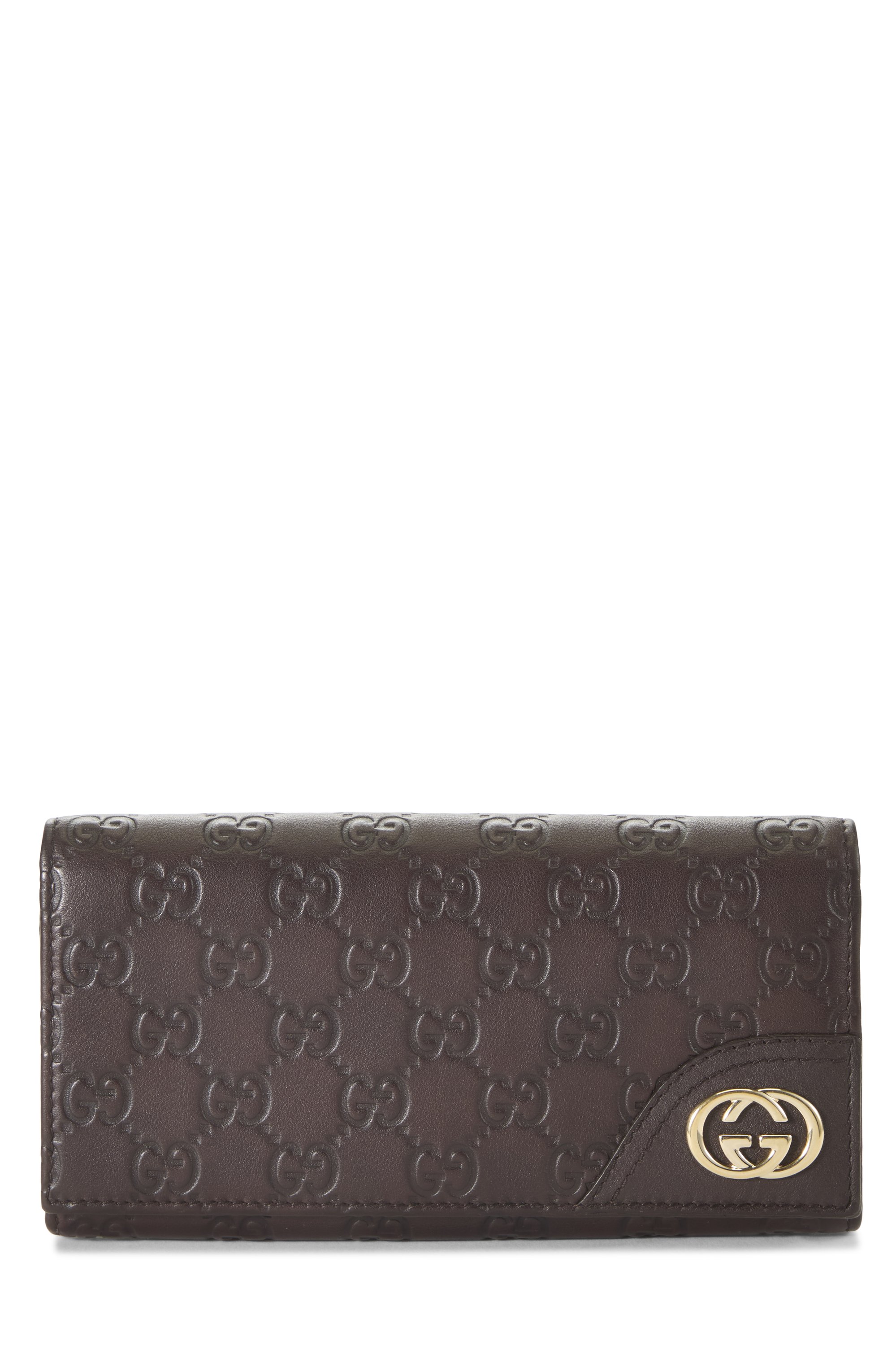 Brown Guccissima Britt Continental Wallet