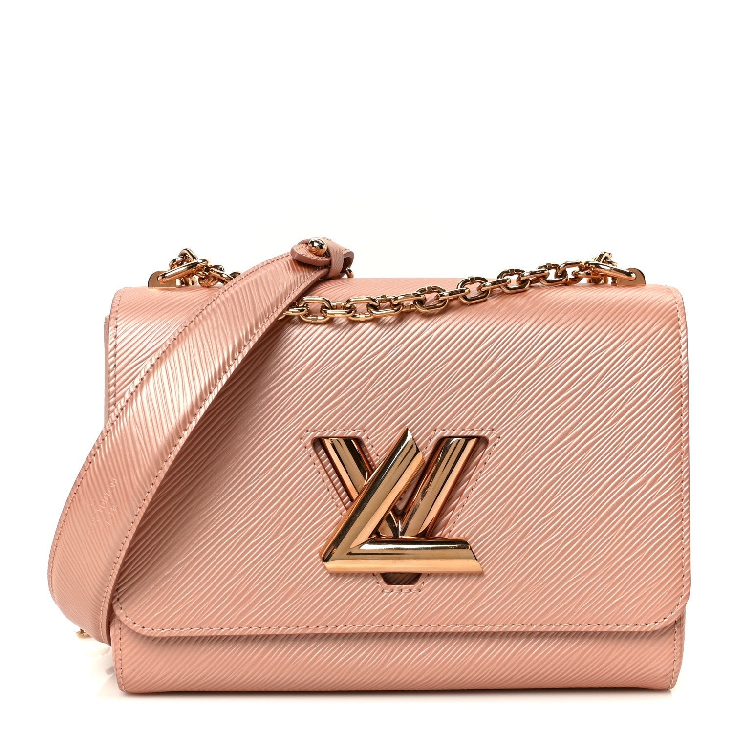 Louis Vuitton Louis Vuitton Metallic Epi Twist Shoulder Bag MM Rose Blossom Pink