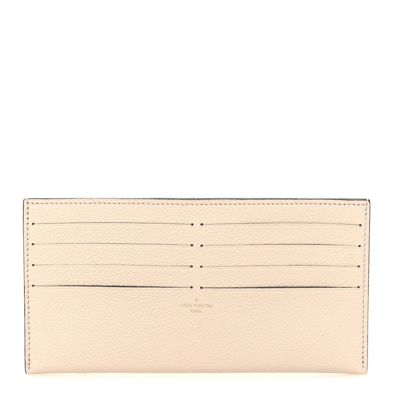 Louis Vuitton Calfskin Felicie Chain Wallet Card Holder Insert Cream