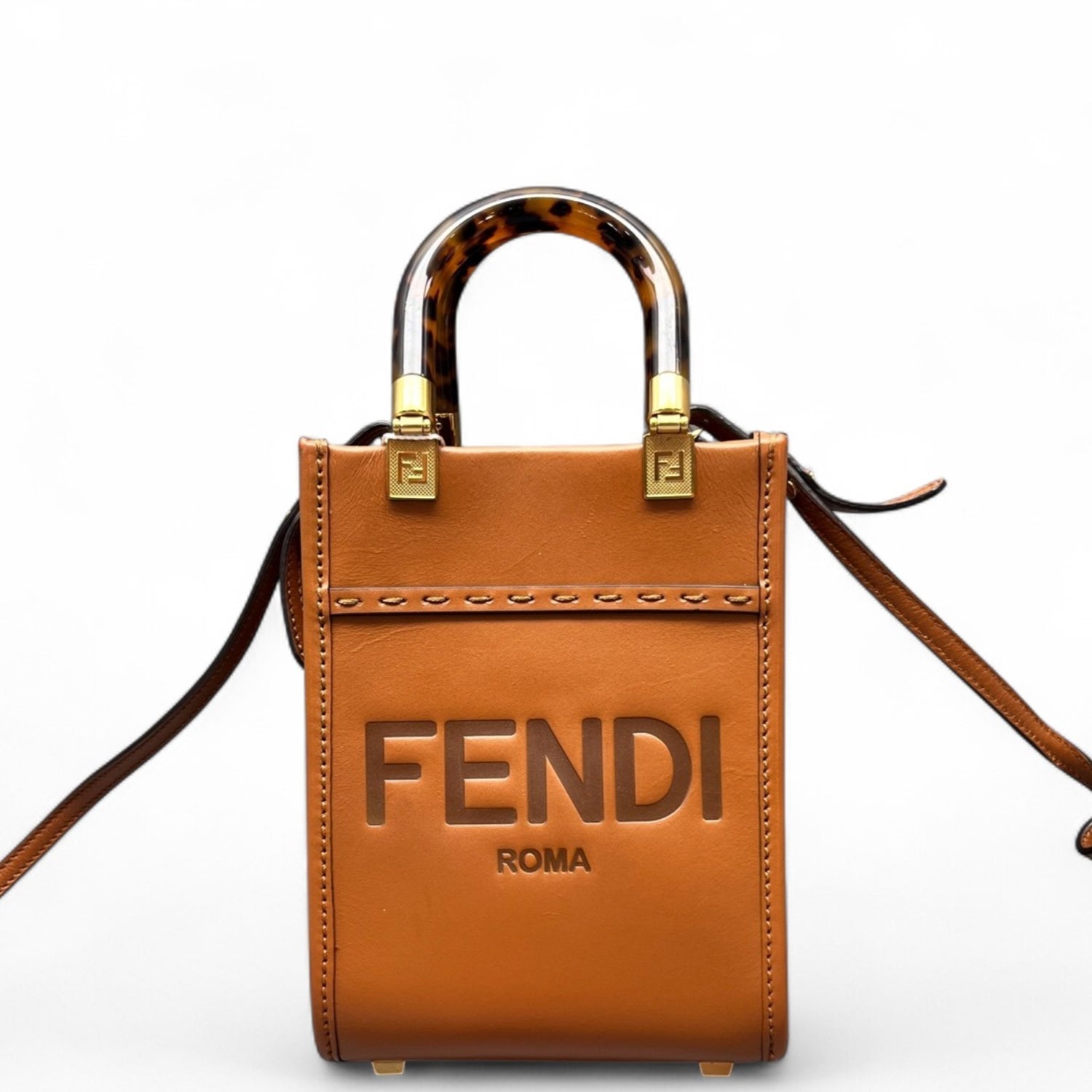 Fendi Calfskin Sunshine Shopper Mini