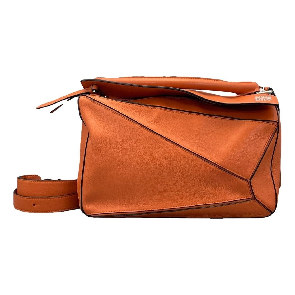 Puzzle leather handbag