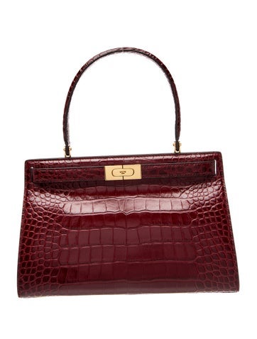 Embossed Leather Top Handle Bag