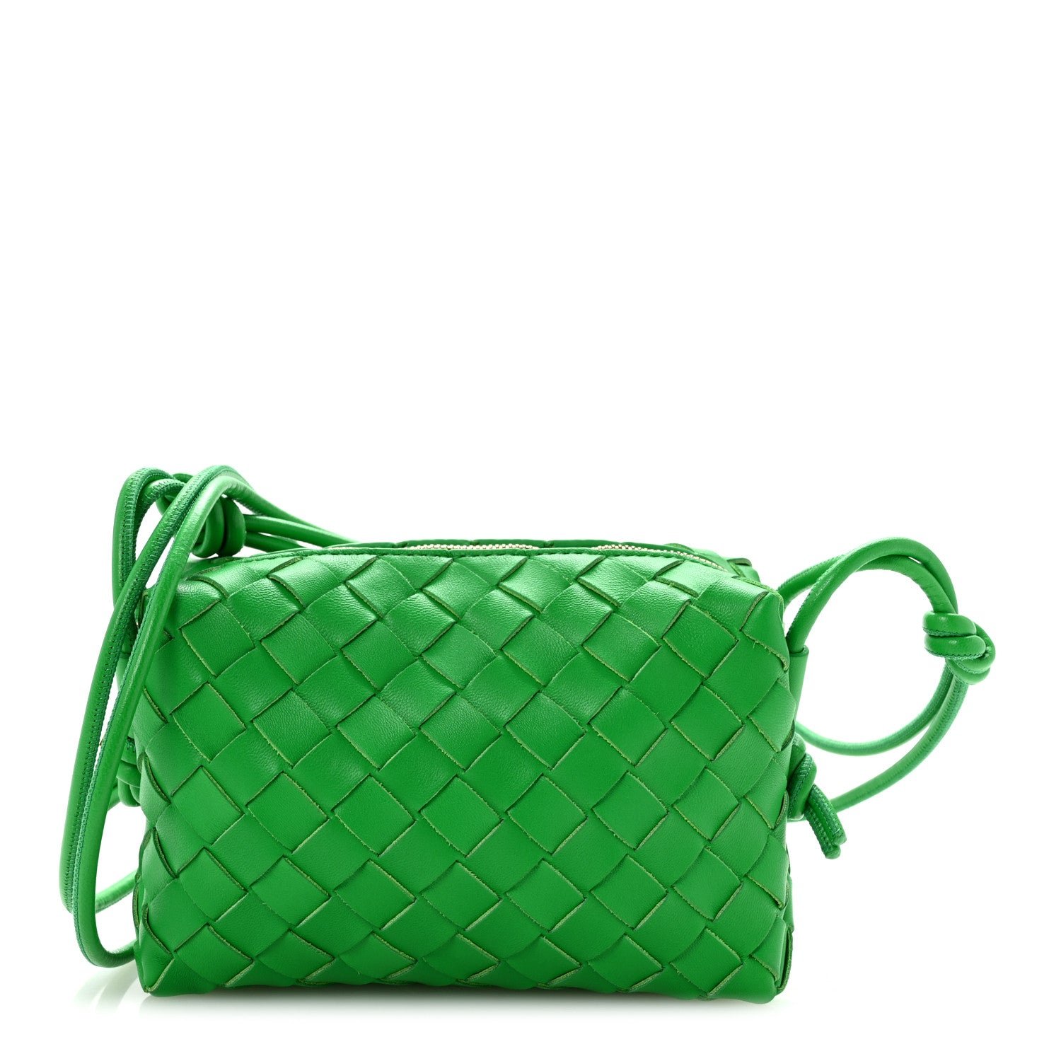 Bottega Veneta Nappa Intrecciato Mini Loop Camera Bag Parakeet