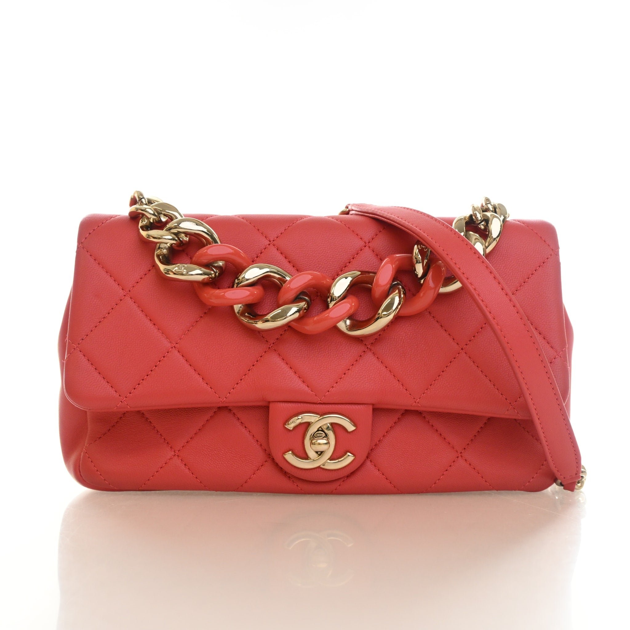 Chanel Lambskin Elegant Chain Flap Bag