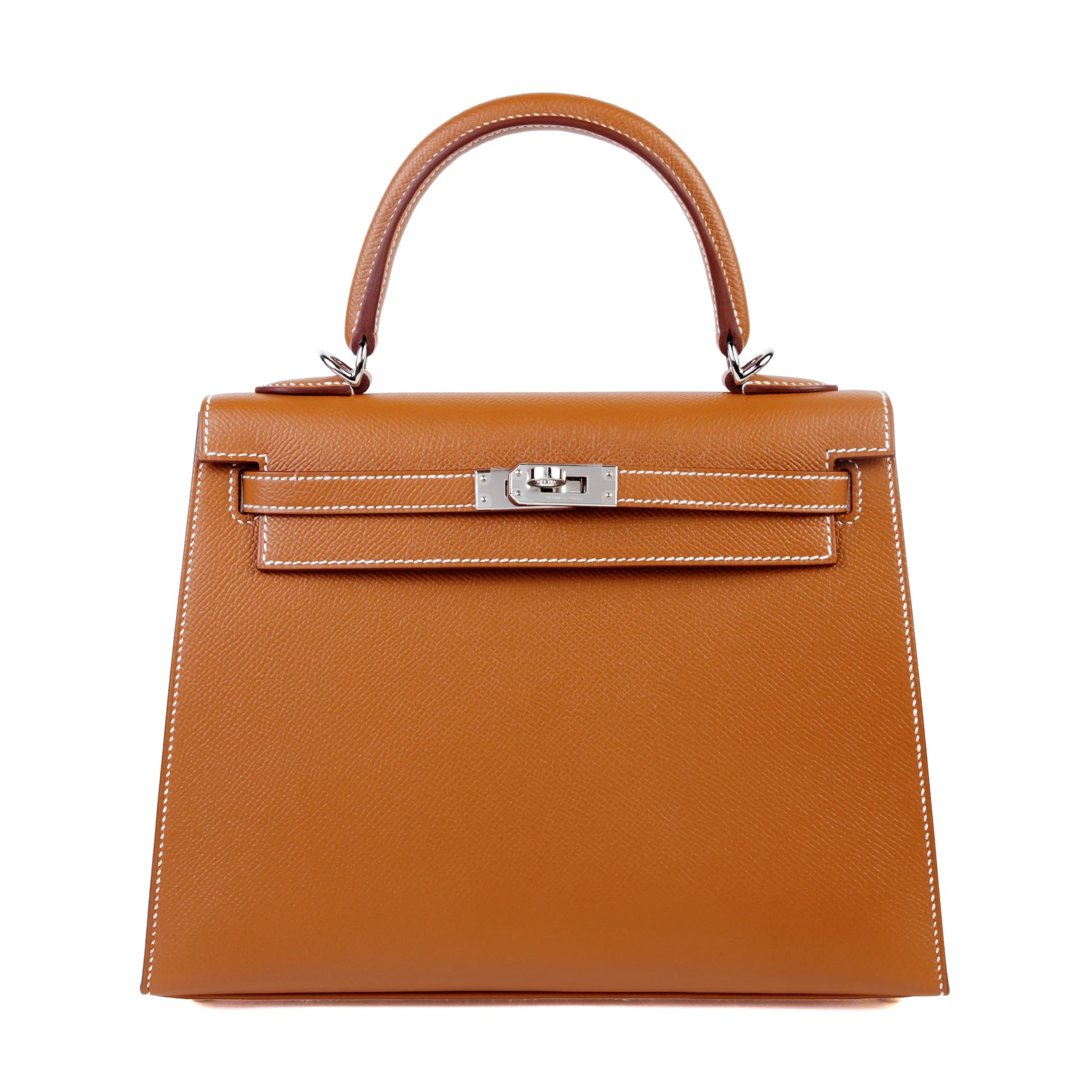 Brand New ( Rank N ) HERMÈS Kelly 25 Sellier Gold (37) Epsom Palladium hardware G (2026)