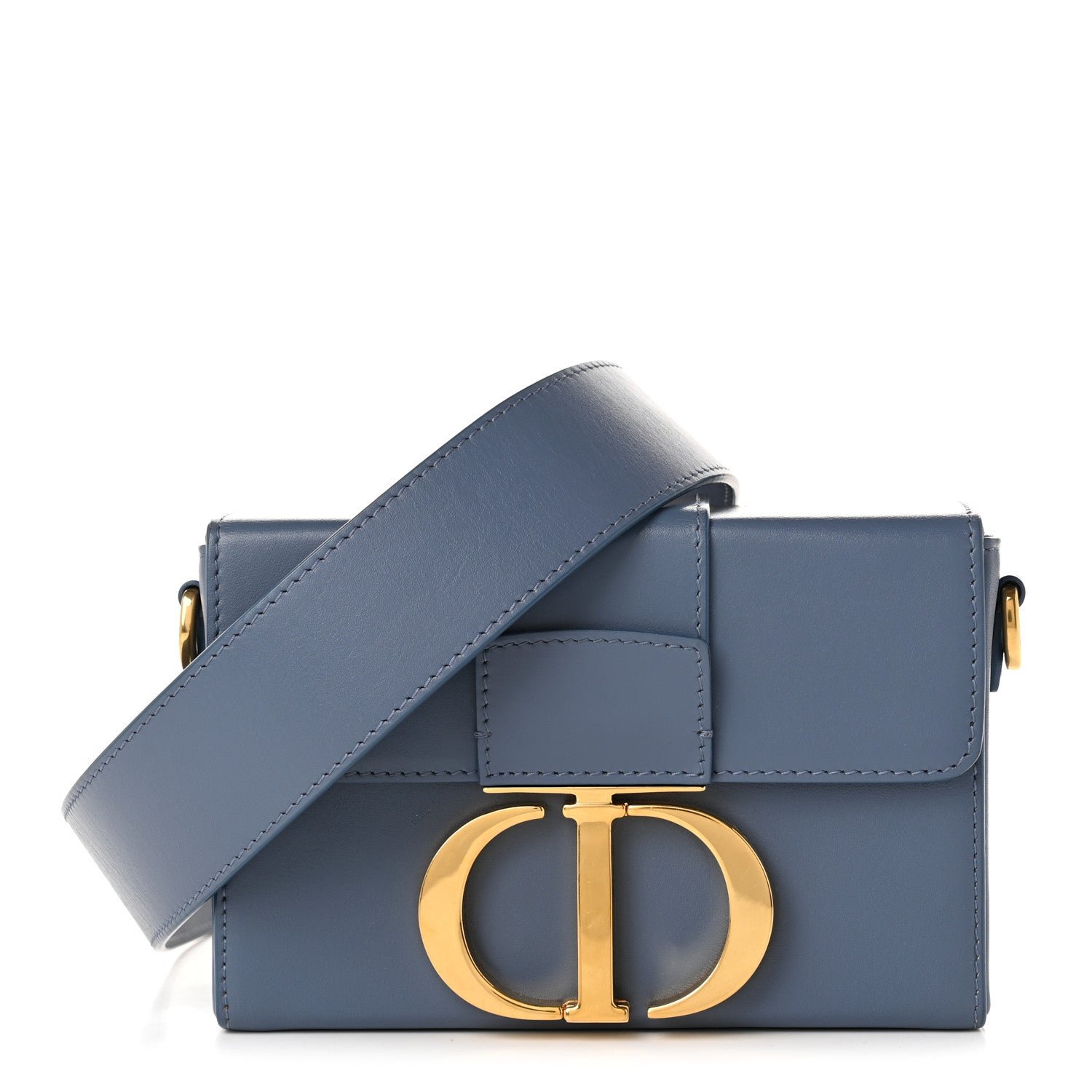 Christian Dior Box Calfskin 30 Montaigne Box Bag Blue