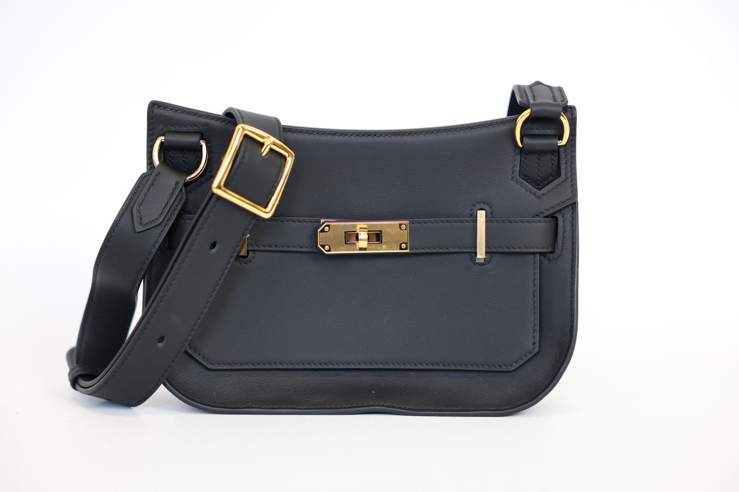 Hermes Hermes Jypsiere Mini Bag, Black Noir Evergrain Leather and Gold Hardware, G 2026 Stamp, New in Box WA001