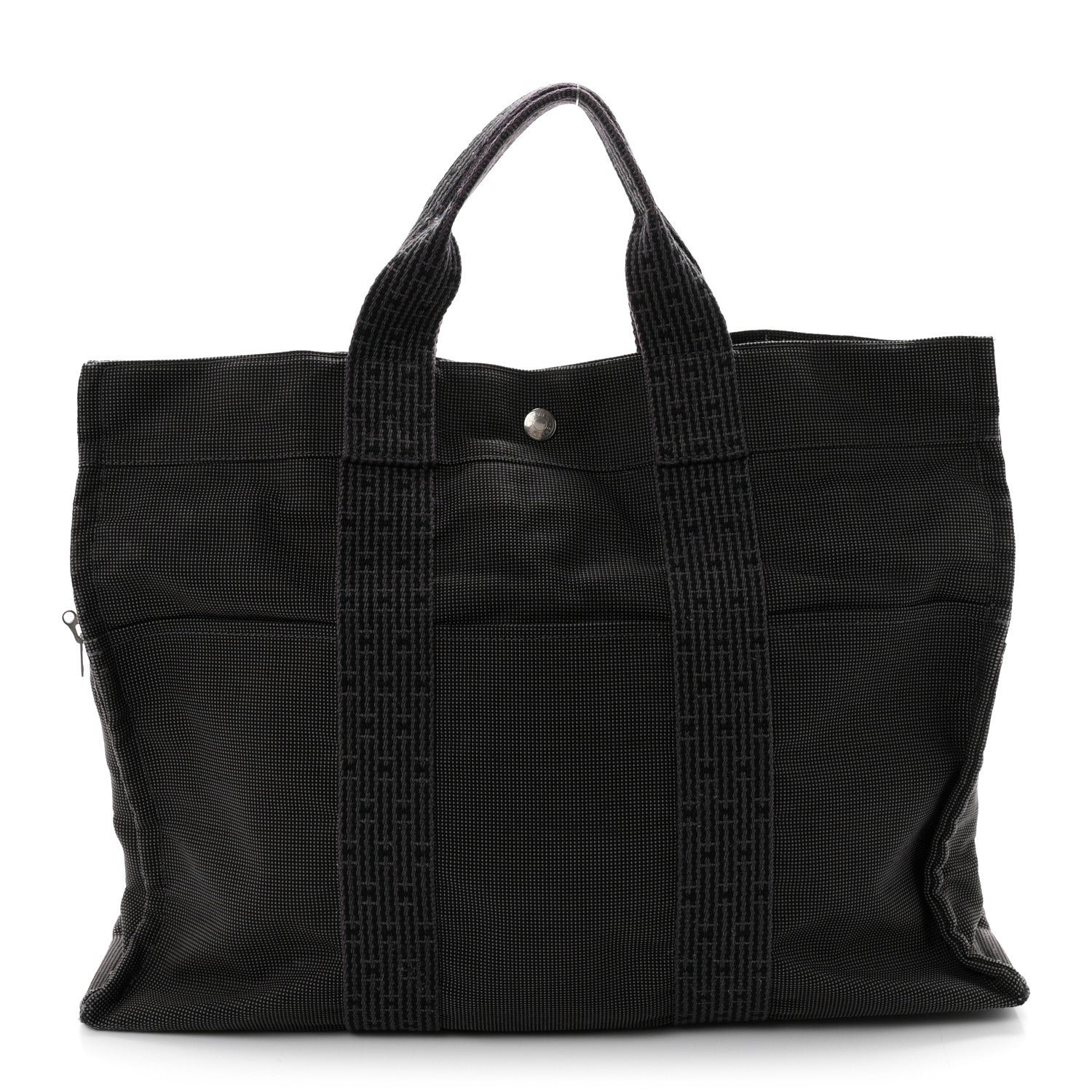 Hermes Canvas Herline PM Tote Grey