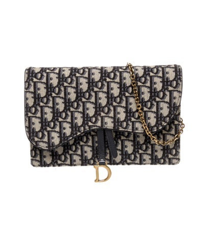Dior Dior Oblique Jacquard Wallet On Chain